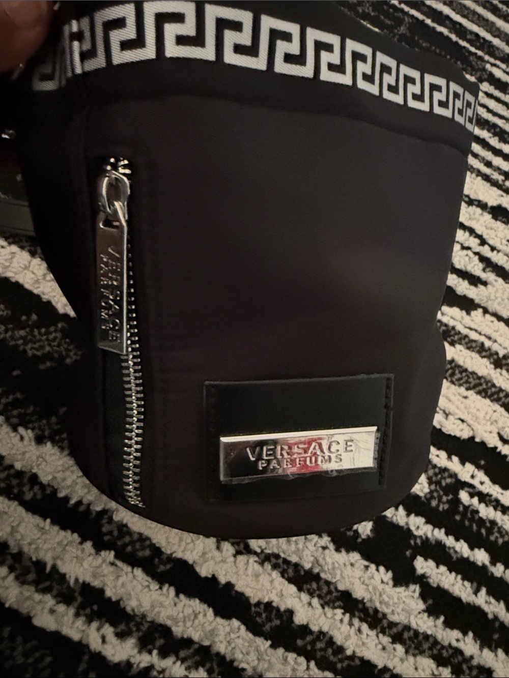 Versace Black Crossbody Bucket Bag